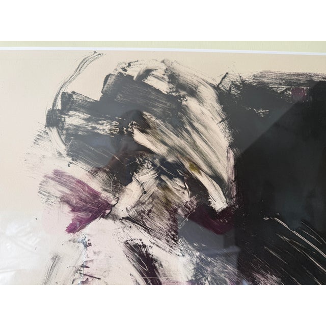 1980s Monotype Self Portrait by Maine Artist Toni Wolfe in Custom Built Frame For Sale - Image 6 of 9