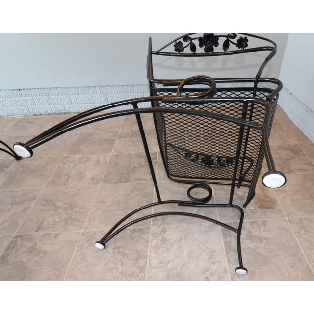 Vintage Russel Woodard "Primrose" Wrought Iron Family Patio, 7 Pieces For Sale - Image 10 of 18