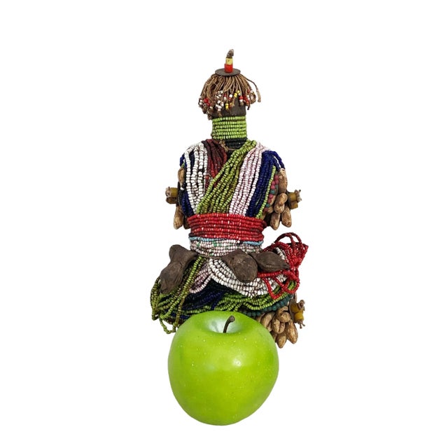 African Namchi Namji Beaded Fertility Doll Cameroon 9" H For Sale - Image 3 of 10