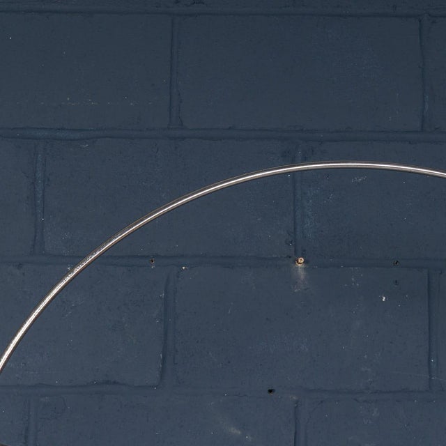 Vintage Italian Chrome Arc Floor Lamp with Opaline Shade, 1970s For Sale - Image 12 of 18