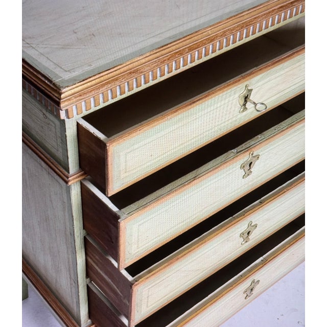 Gustavian Chest of Drawers in Pastel Colors, 1890 For Sale - Image 6 of 8