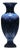 Handmade Ceramic Palace Vase (50cm) Imperial Blue Rumi Panel Pattern For Sale