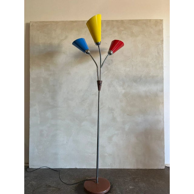 Mid-Century Modern Goosenecks Floor Lamp by Lidokov Boskovice, 1950s For Sale - Image 3 of 6