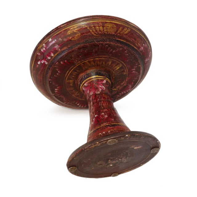 Boho Chic Antique Javanese Offering Stand Plate For Sale - Image 3 of 4