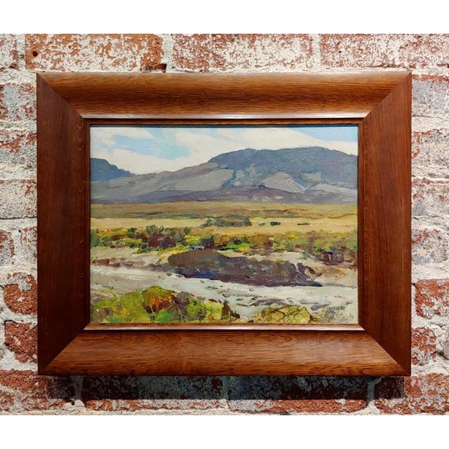 Frank Tenney Johnson -Study of a Desert Landscape-1920s Oil painting Oil painting on board - signed - circa 1920s Masonite...