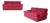 Crimson Alcantara Two-Seater Sofas by Piero Ranzani for Elam, 1960s, Set of 2 For Sale