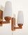 Teak and Opaline Glass Wall Lamps, 1950s, Set of 2 For Sale - Image 4 of 7