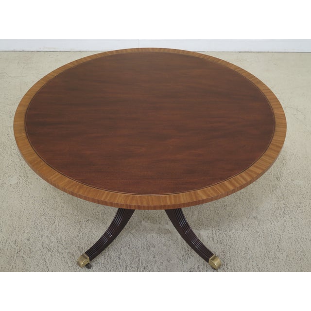 1990s Vintage Baker Round Banded Top Mahogany Dining Table Chairish