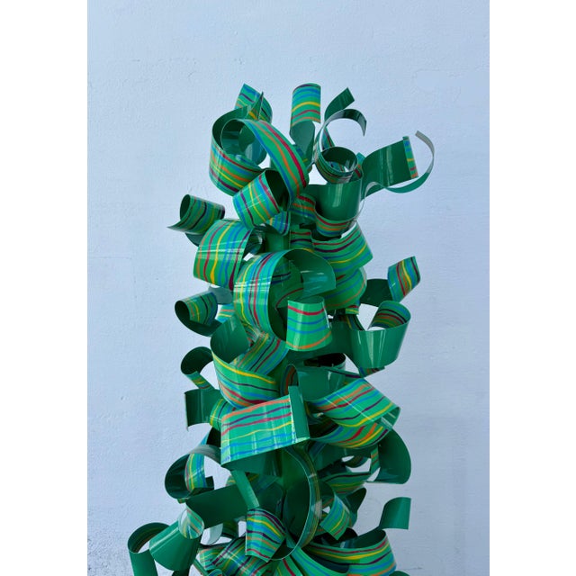 Dorothy Gillespie, Huge Dorothy Gillespie Colorful Abstract Expressionist Enamel Painted Sculpture, 2001 For Sale - Image 14 of 14