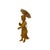 Exquisitely hand-carved from warm, honey-toned wood, this elegant figurine depicts a woman captured in mid-stride with a...