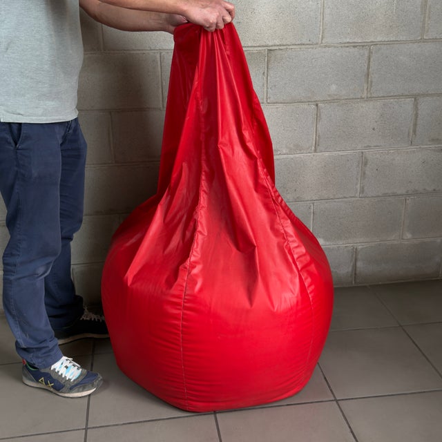 Textile Modern Bean Bag Pouf by Gatti Paolini Teodoro for Zanotta,1970s For Sale - Image 7 of 11