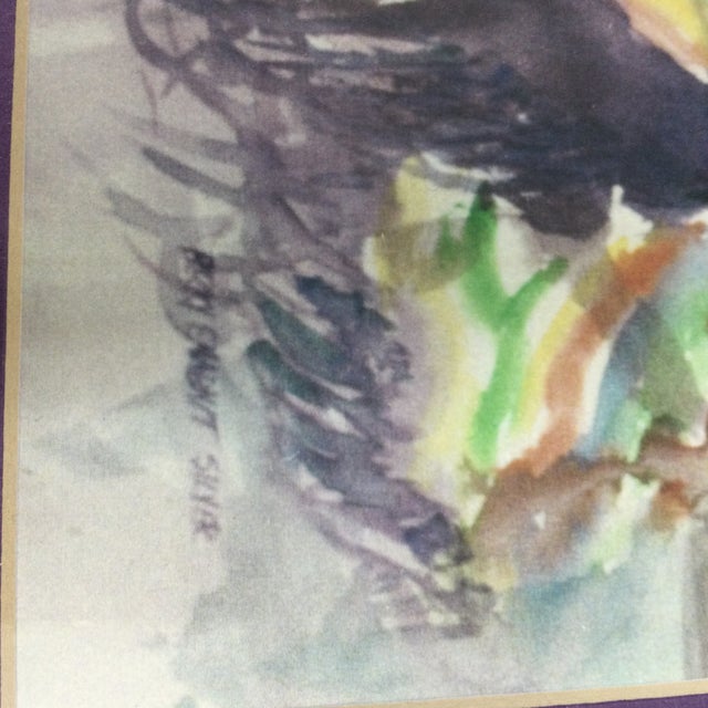 1980s Vintage Native American Framed Laser Print For Sale - Image 5 of 8