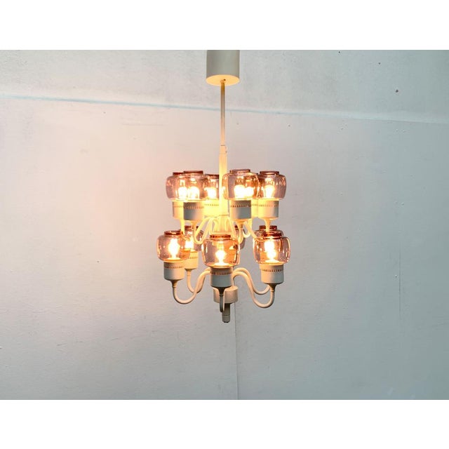 Ivory Mid-Century Swedish T527 Chandelier by Hans-Agne Jakobsson for Hans-Agne Jakobsson AB, 1960s For Sale - Image 8 of 18