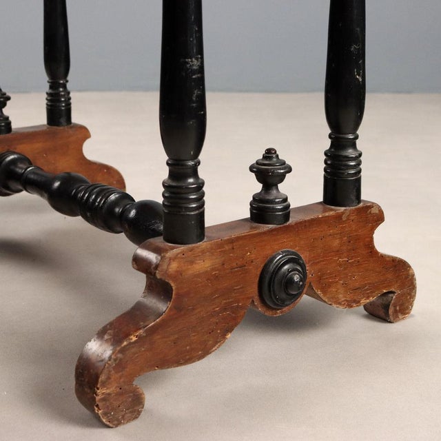 Poplar Worktable with Walnut Stain For Sale - Image 12 of 14