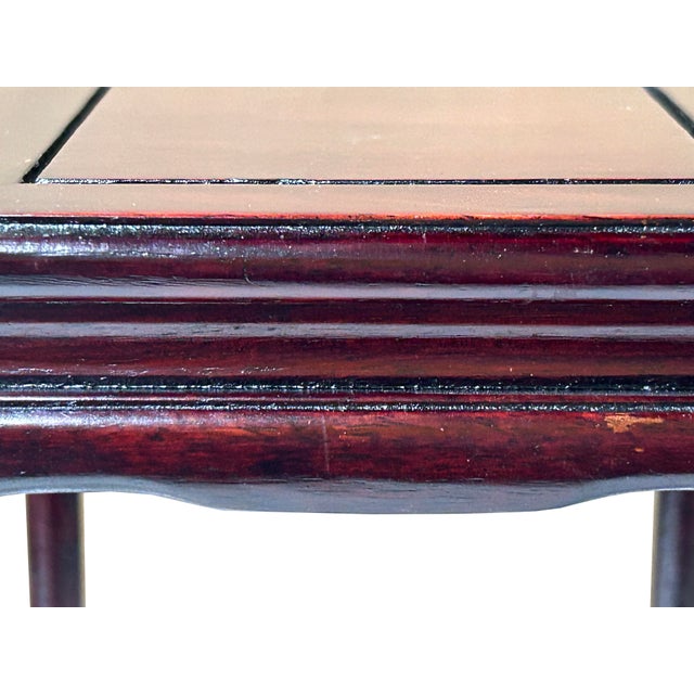 4.5" Reddish Brown Square Tall Slim Legs Wood Display Stand Riser Easel For Sale In San Francisco - Image 6 of 7