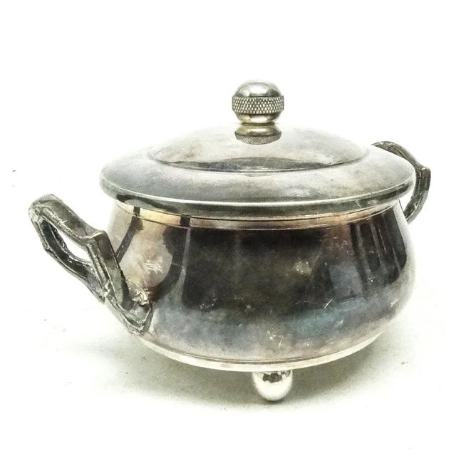Silver Art Deco Sugar Bowl from Orefors, Belgium, 1950s For Sale - Image 8 of 10