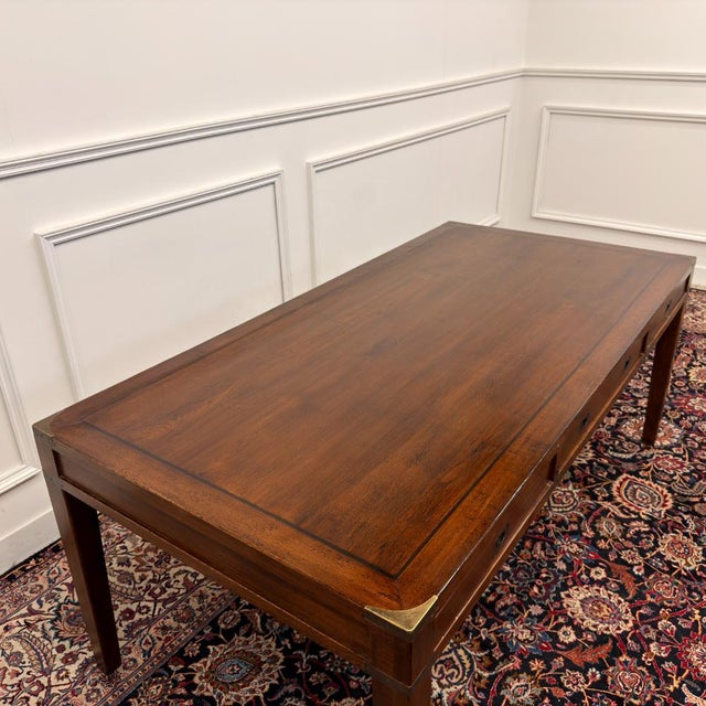 English Eichholtz Campaign Writing Desk For Sale - Image 14 of 18