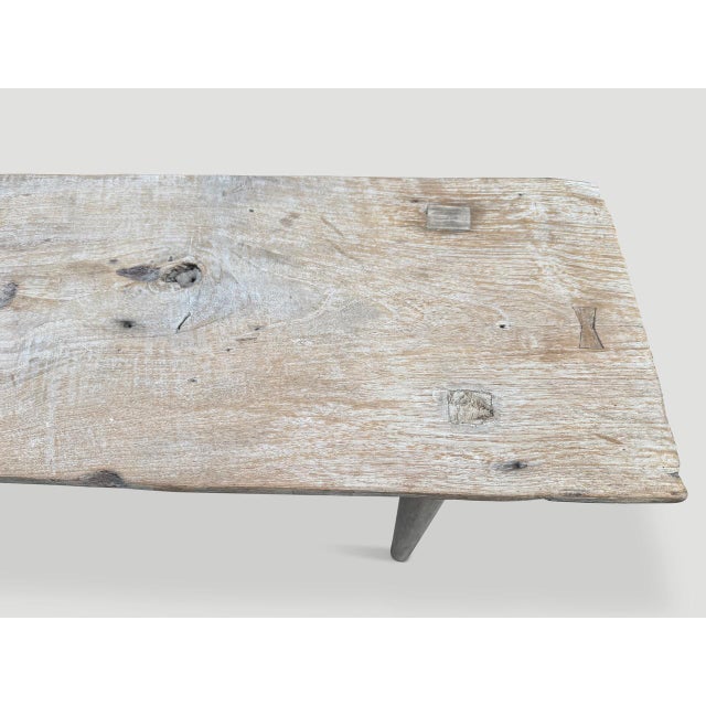 Andrianna Shamaris St. Barts Teak Wood Console Table For Sale - Image 4 of 18