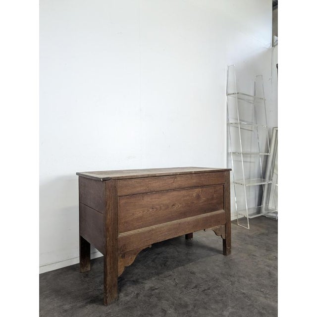 Brown 19th Century Oak Chest with High Feet For Sale - Image 8 of 9