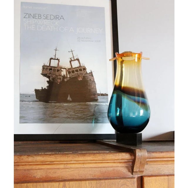 Not Yet Made - Made To Order Blue and Topaz Heiki Vase by Pia Wüstenberg For Sale - Image 5 of 6