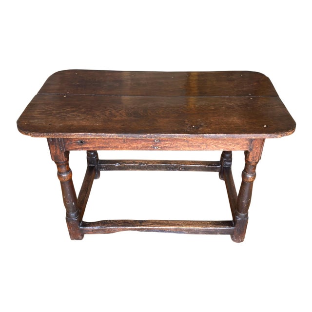 Rustic Late 17th Century English Oak Tavern Table For Sale - Image 3 of 10