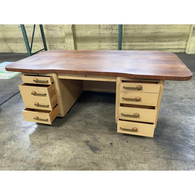 Vintage Stow Davis Wooden Executive Desk Chairish