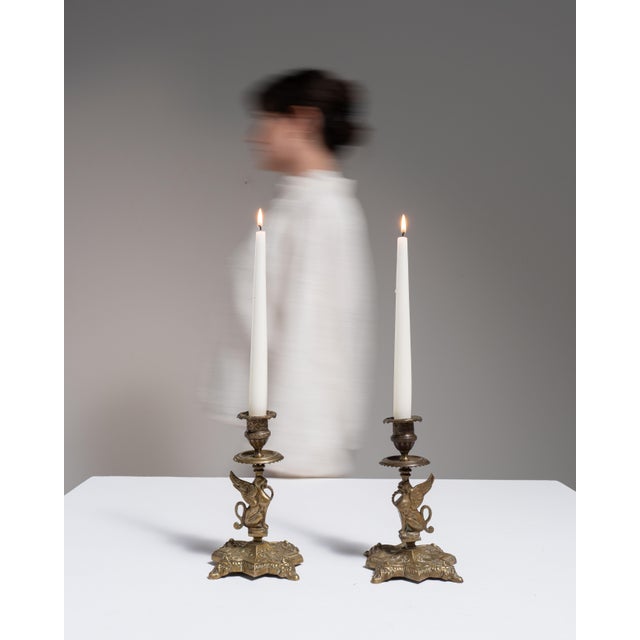 19th Century France Napoleon III Brass Candlestick For Sale - Image 13 of 15
