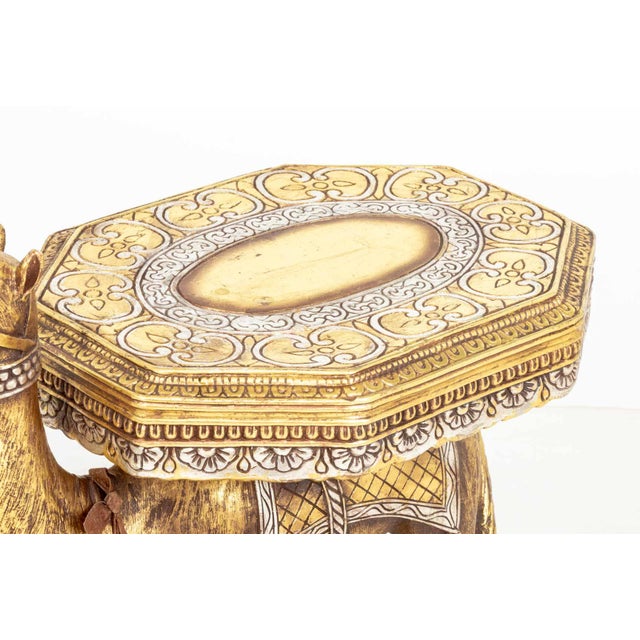 Afd Home Silvered & Giltwood Camel Form Side Table For Sale - Image 4 of 8