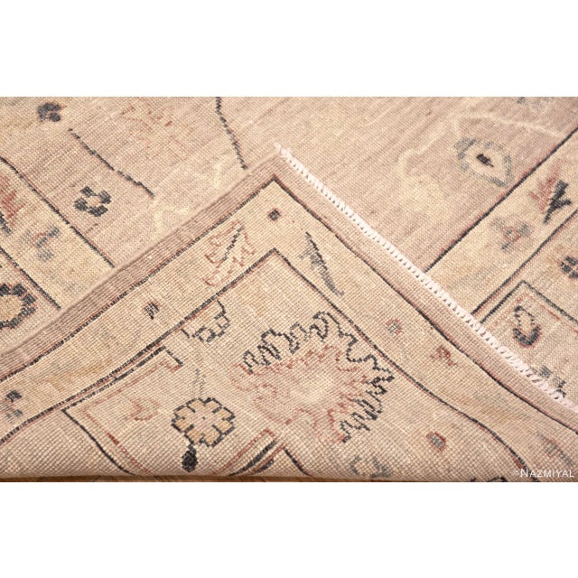 Nazmiyal Collection Neutral Light Color Contemporary Turkish Oushak Area Rug For Sale - Image 4 of 7