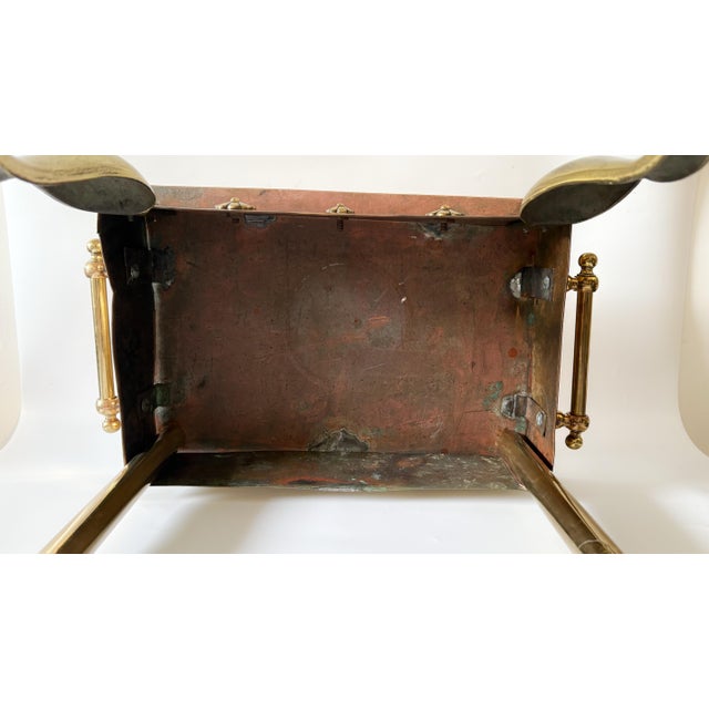Antique English Copper & Brass Footman Stool C. 1800 For Sale - Image 9 of 11