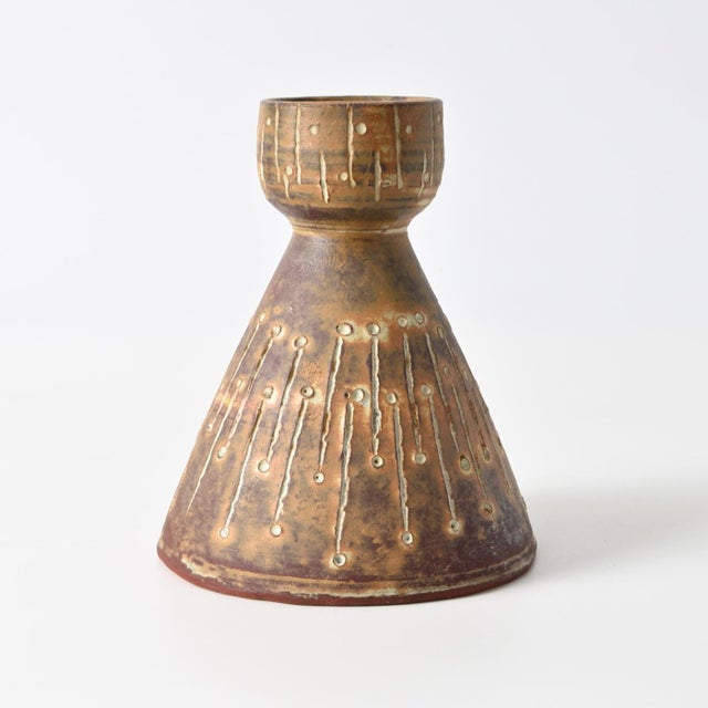 Mid-Century Modern German Studio Pottery Candleholder from Margarethenhöhe, 1960s For Sale - Image 3 of 8