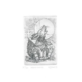 1993 Marsha Howe Coyote Children's Etching For Sale