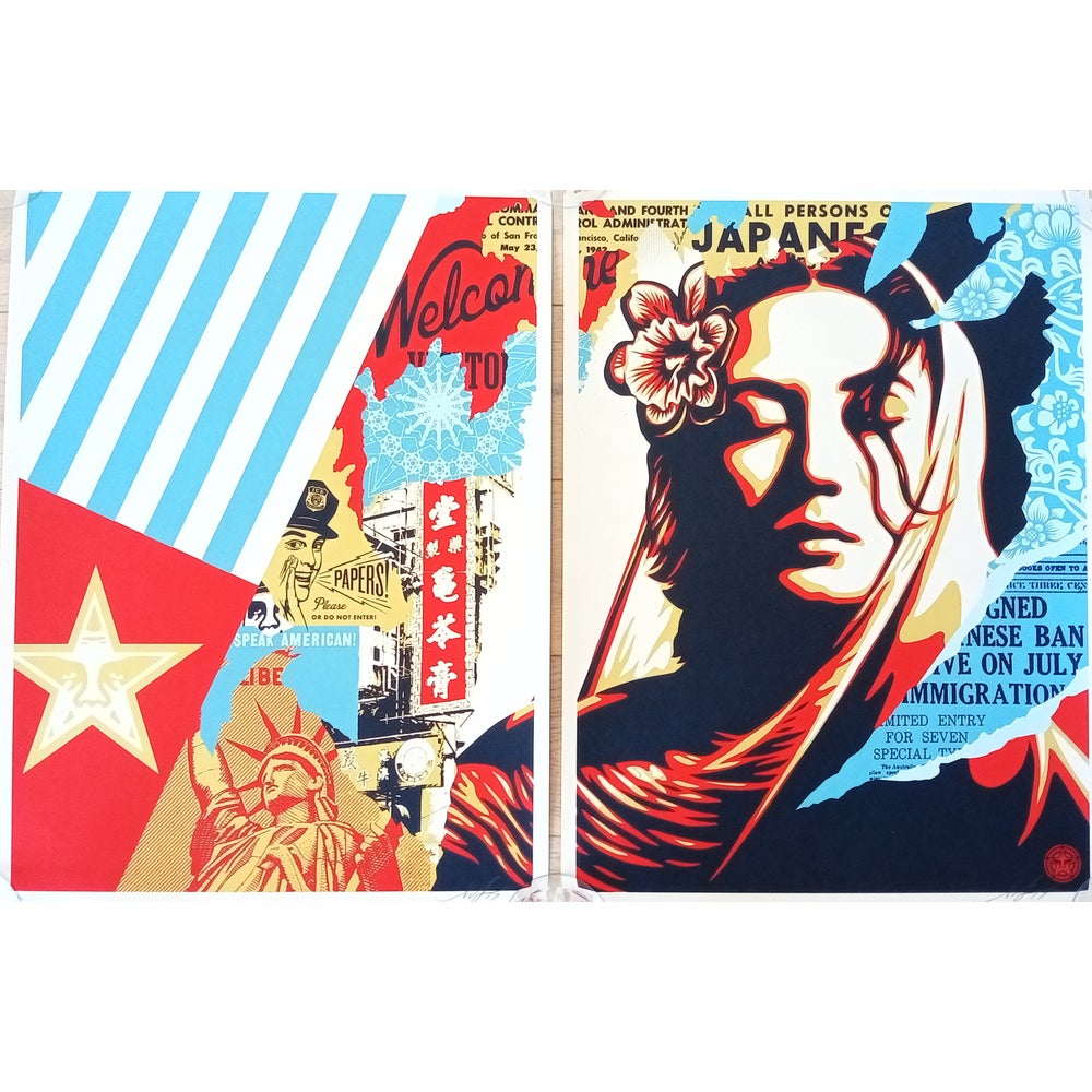 Obey Shepard Fairey ボブマーリー シルクスクリーン Shepard Fairey (Obey), Welcome Visitor, 2017, Screenprint