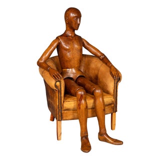 Antique 19th Century French Life Size Wooden Artist's Lay Figure, 1860s For Sale