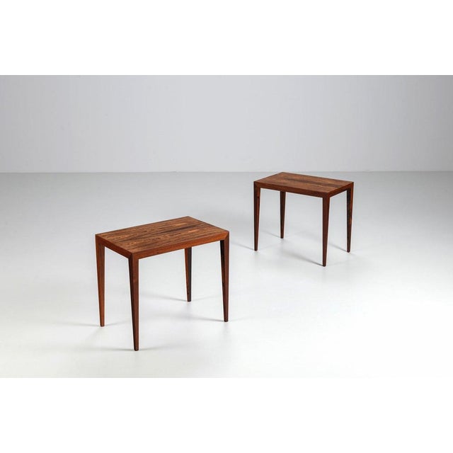 Side Tables in Rosewood by Severin Hansen for Haslev, Denmark, 1960s, Set of 2 For Sale - Image 3 of 11