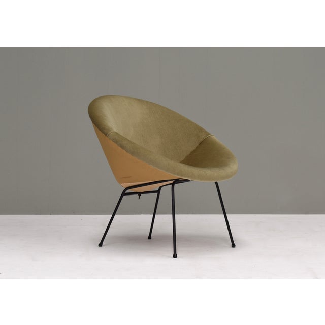 Velvet Circle Armchair, 1950s For Sale - Image 12 of 18
