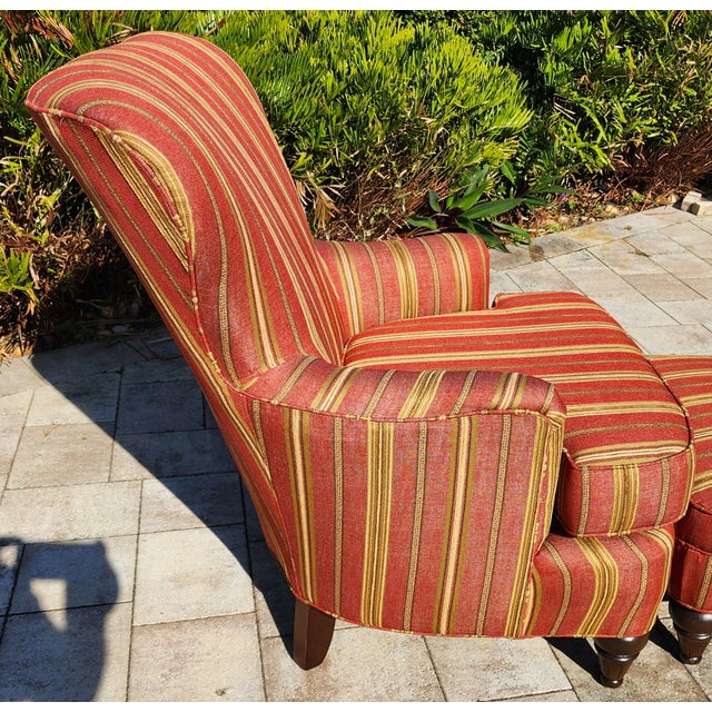 D R Kincaid Armchair & Ottoman Set For Sale - Image 4 of 10
