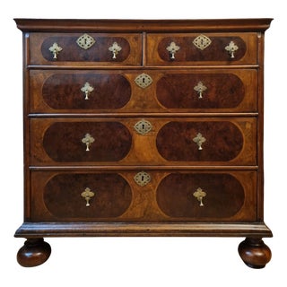 William and Mary Walnut Chest of Drawers For Sale