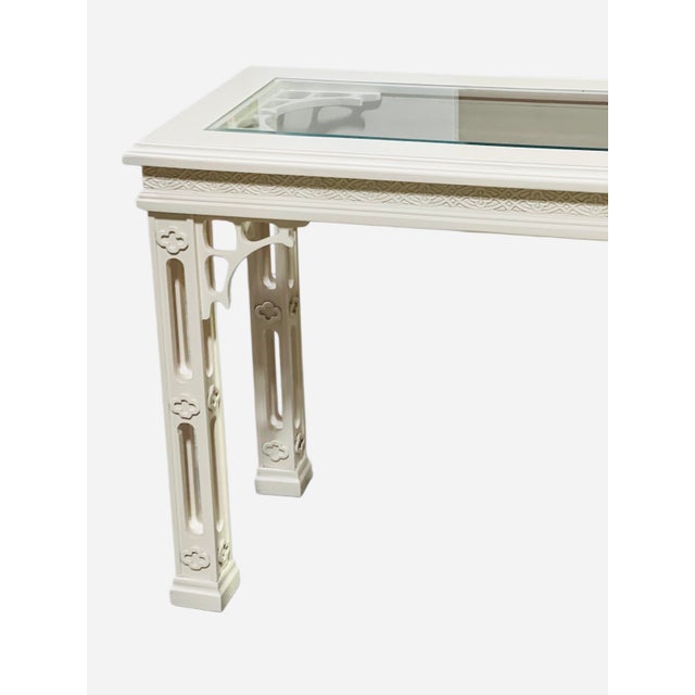 1990s Palm Beach Chinese Chippendale/Pagoda Console Table For Sale - Image 11 of 18