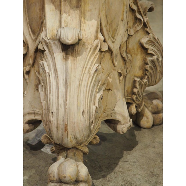 Pair of Low Antique Italian Baroque Style Walnut Tripodal Pedestals, Late 1800s For Sale - Image 13 of 18