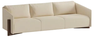 Cream Timber 4-Seater Sofa by Kann Design