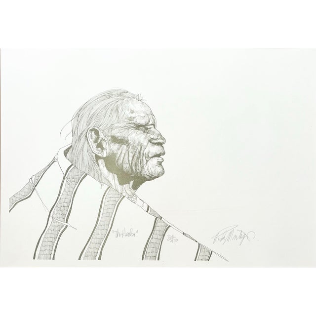 American 1970s Rudy Montoya “The Healer” Framed & Singed Large Lithograph Print For Sale - Image 3 of 9