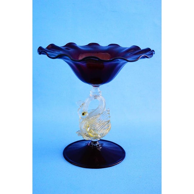 Modern Vintage Tipetto Veneziano Stand in Murano Glass from Salviati & C., 1950s For Sale - Image 3 of 18