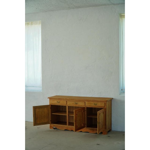 Mid-Century Modern Danish Oak Sideboard, 1970s For Sale - Image 9 of 18