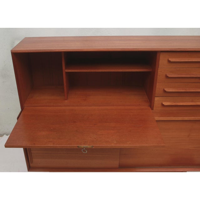 Danish Sideboard with Secretary in Teak, 1965 For Sale - Image 13 of 16