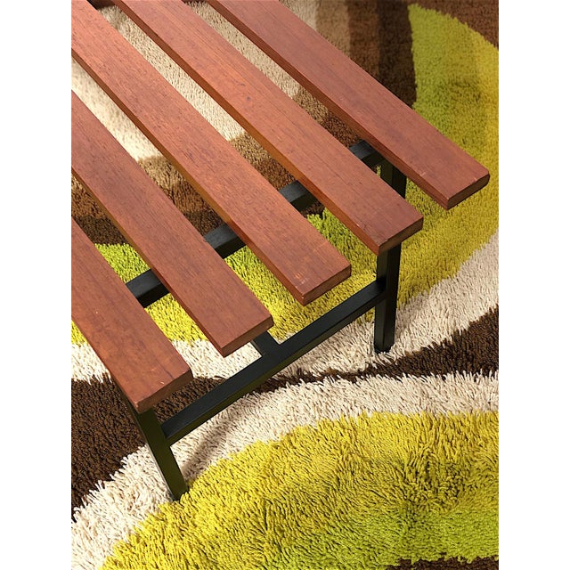 Wood Teak Bench, Italy, 1960 For Sale - Image 7 of 10