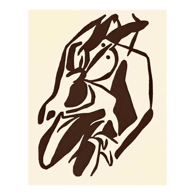 Jean Arp Woodcut Untitled A17 Published 1982 For Sale
