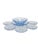 Mid-Century Modern Art Deco Azure Dessert Service from Niemen Glassworks, Poland, 1930s, Set of 7 For Sale - Image 3 of 5