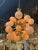 Fabulous "Pink Cloud" Murano Glass and Brass decorative chandelier. A true work of art with it's clear and pale pink ball...