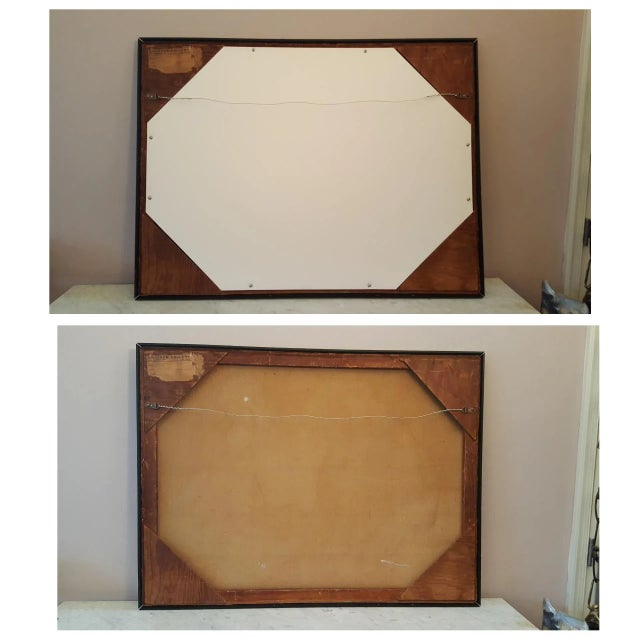 Textile 1950s Abstract Expressionist Oil Painting by Tetsuo Ochikubo, Framed For Sale - Image 7 of 11